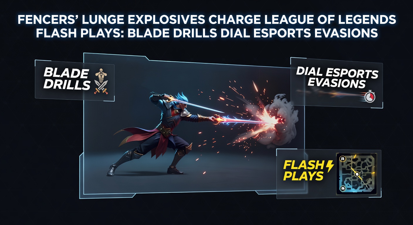 League of Legends pro player flashing into a teamfight with perfect evasion, inspired by fencing blade drills, captured from a 2026 tournament highlight