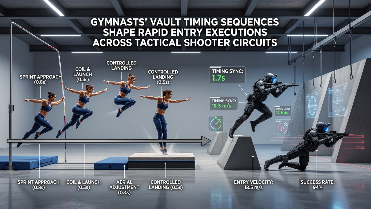 Esports players reviewing timing data during tactical shooter training session