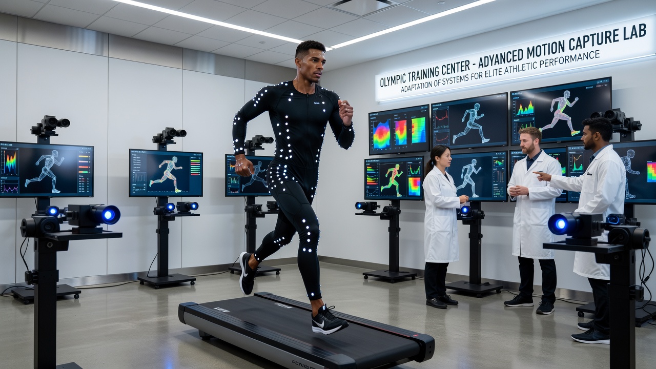 Esports player undergoing controller calibration using motion capture markers and sensors
